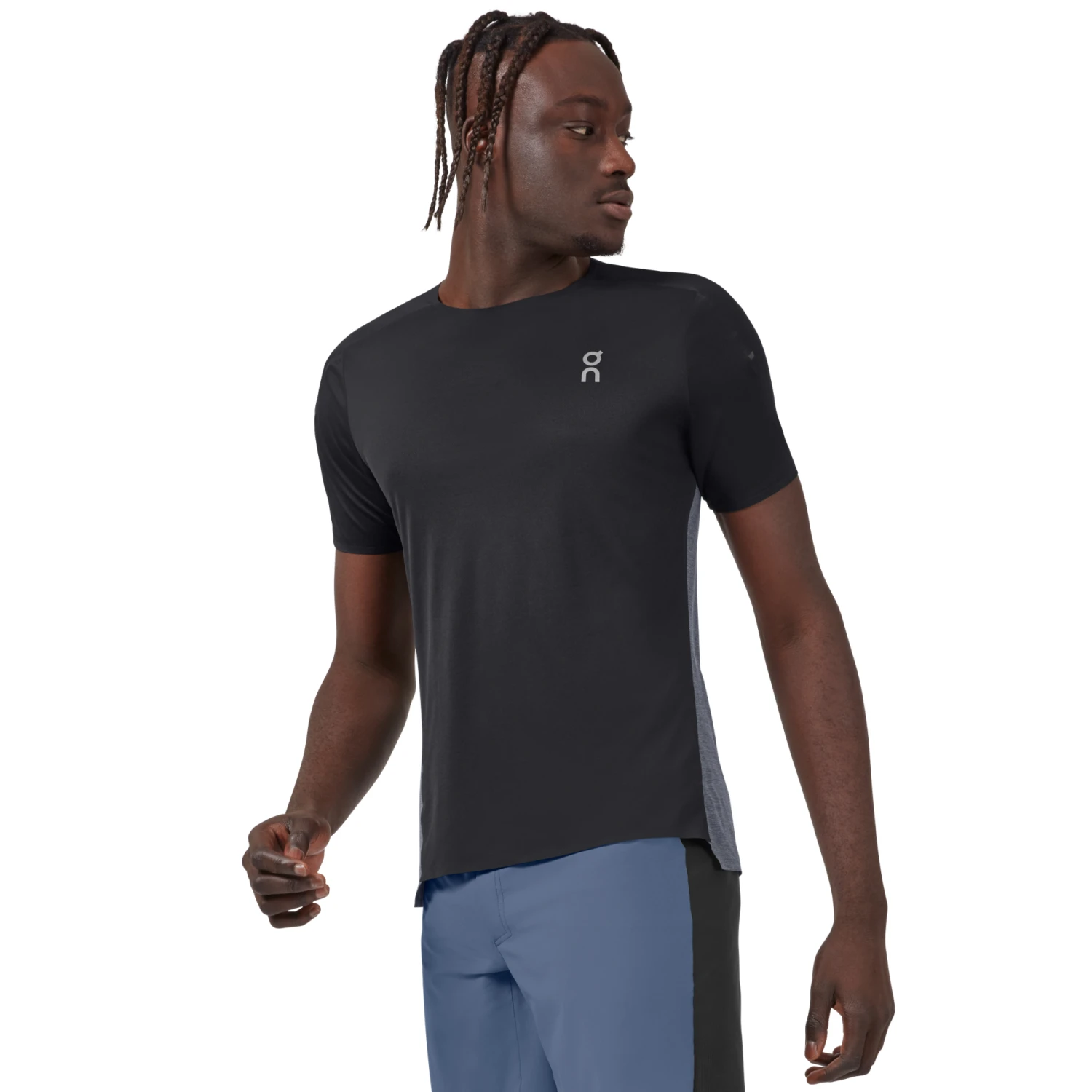 On Running On Performance-T Running Shirt - Black & Dark 1 On Running On Performance-T Running Shirt - Black & Dark